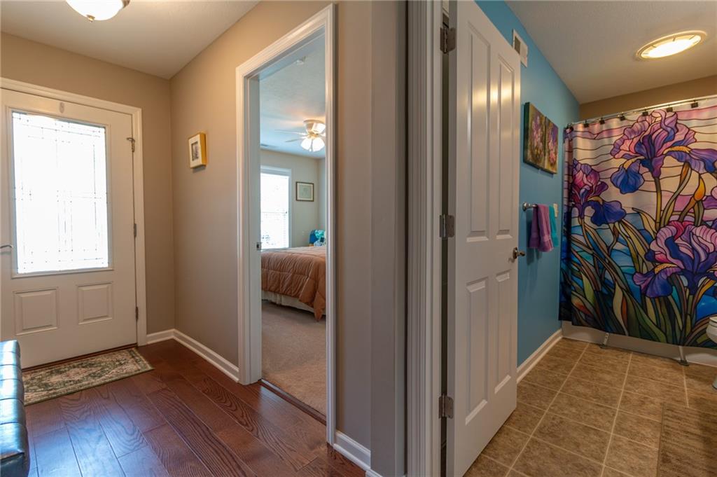 425 Chestnut Lane Apollo, PA 15613 - Photo 17 of 48 a view of a hallway with wooden floor and closet