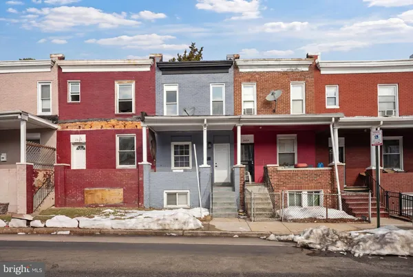 a front view of a multi story building