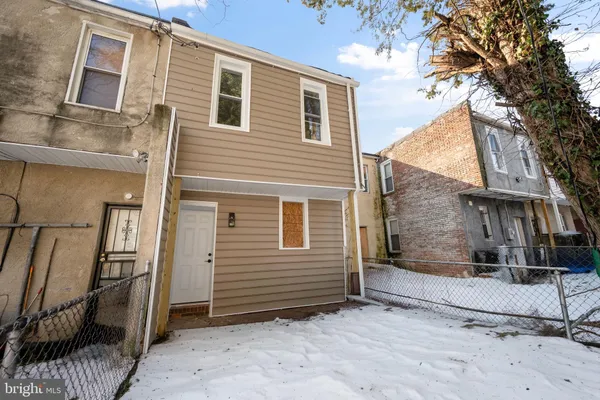 front view of a brick building