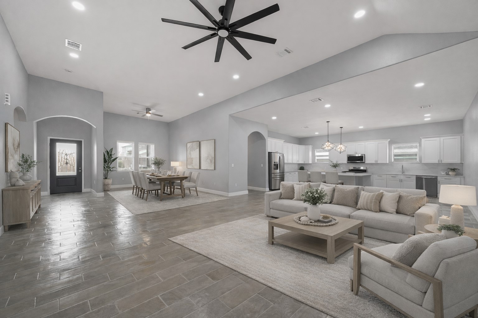 2448 Areba Street Houston, TX 77091 - Photo 3 of 19 Virtually staged main living area showcasing it's generous layout!