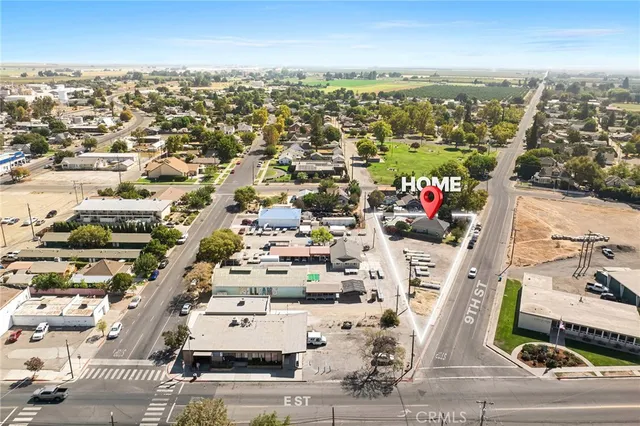an aerial view of a city