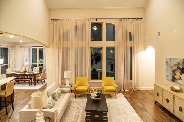 a view of livingroom with furniture and wooden floor