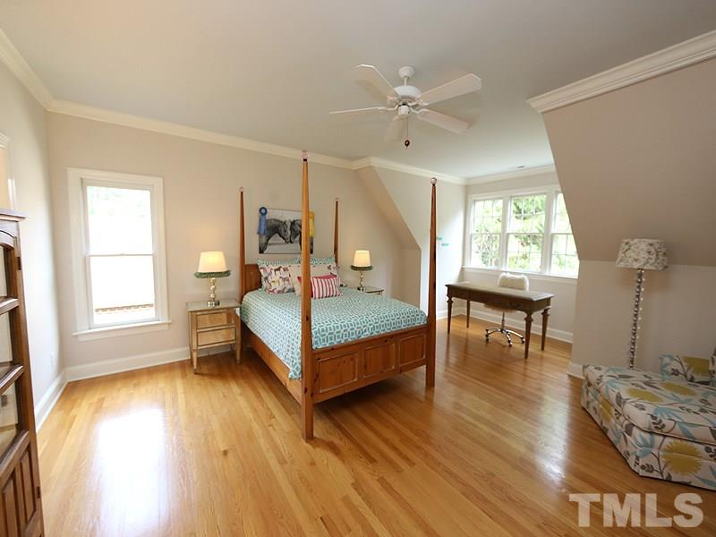 4417 Harbourgate Drive Raleigh, NC 27612 - Photo 15 of 25 The 2nd floor master is large and also has hardwoods. It has a private bath with walk in shower and garden tub. There is a huge walk-in closet with Elfa organizers that you can access from the bedroom or the bathroom.