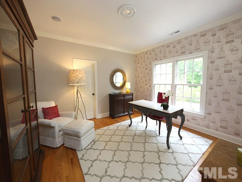 4417 Harbourgate Drive Raleigh, NC 27612 - Photo 20 of 25 This bedroom is so tastefully decorated and used as an additional office. It also has a walk-in closet.
