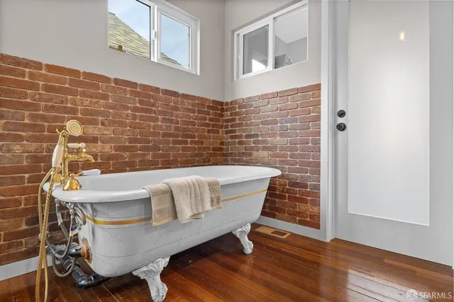 a view of a chair in a room