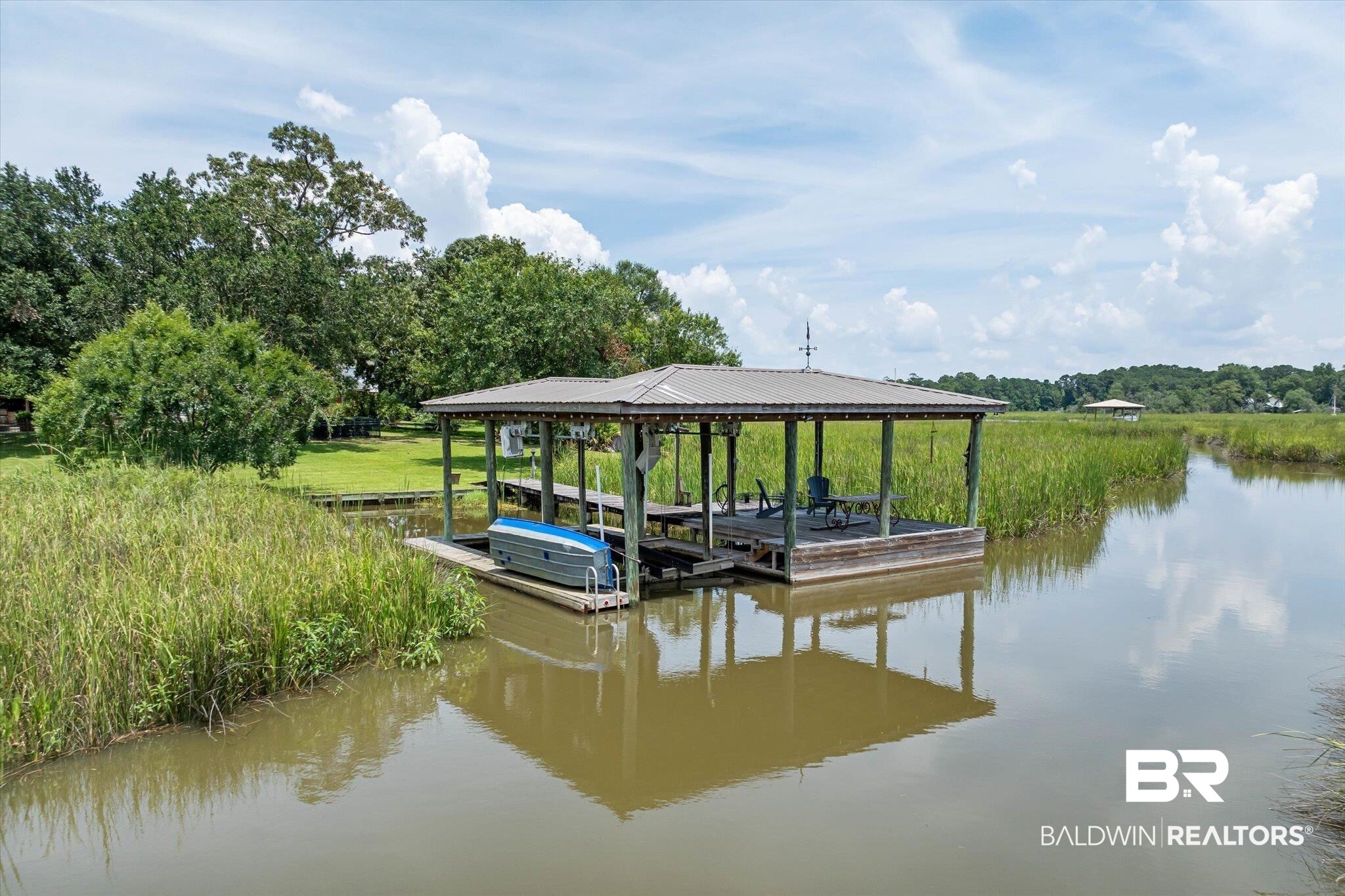 2905 Riverview Pointe Drive South Theodore, AL 36582 - Photo 27 of 44 Dock with a water view and boat lift