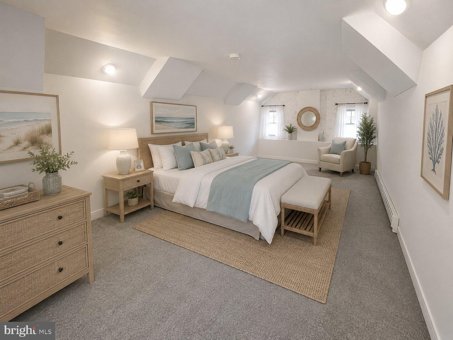 722 Faust Road, Unit FRONT Perkiomenville, PA 18074 - Photo 17 of 17 Third floor bedroom 3 (Imagined with AI)