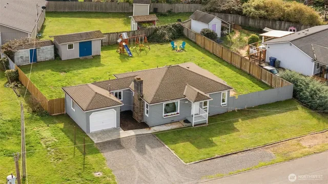 a view of a house with a swimming pool