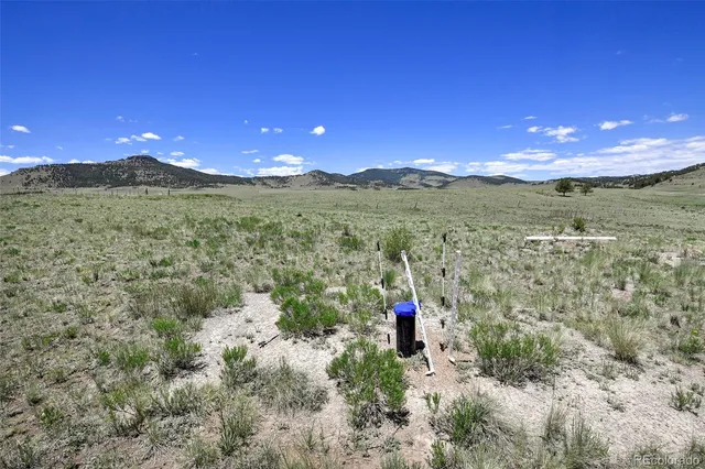 a view of a city and sunset