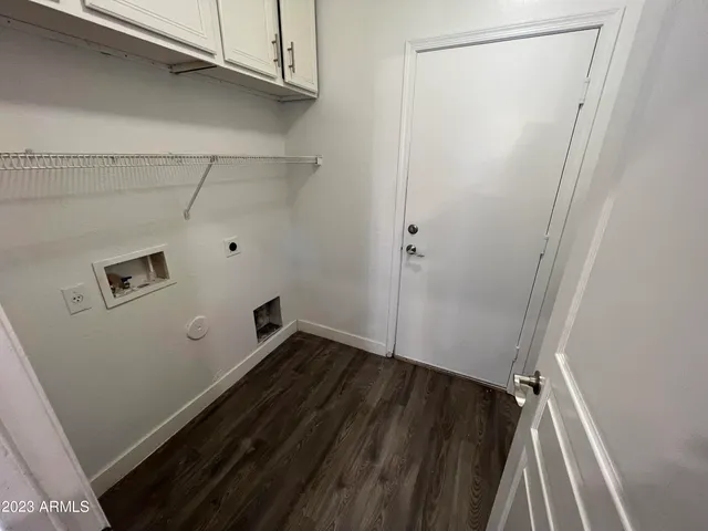 a view of small space with racks on the wall