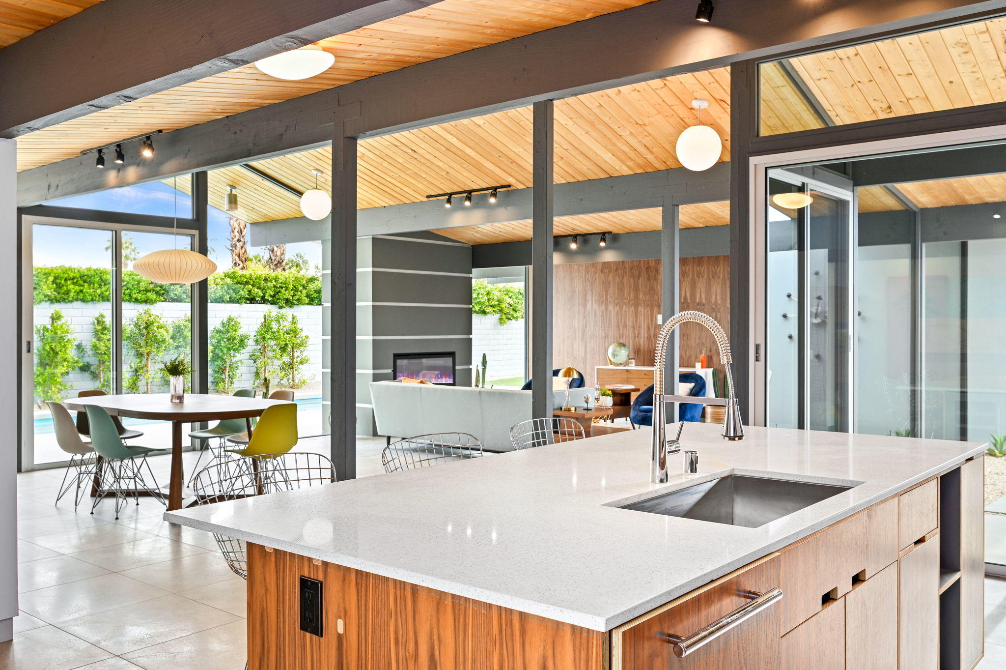 36668 Palm View Road Rancho Mirage, CA 92270 - Photo 17 of 49 a kitchen with a sink and a table