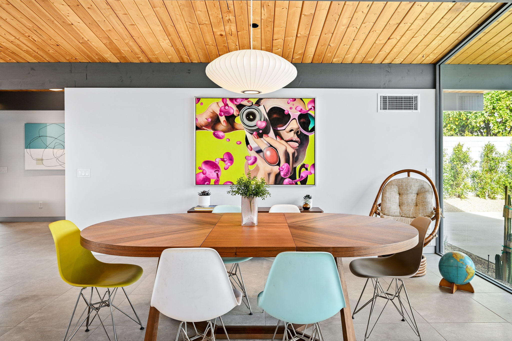 36668 Palm View Road Rancho Mirage, CA 92270 - Photo 19 of 49 a view of a dining room with furniture and chandelier