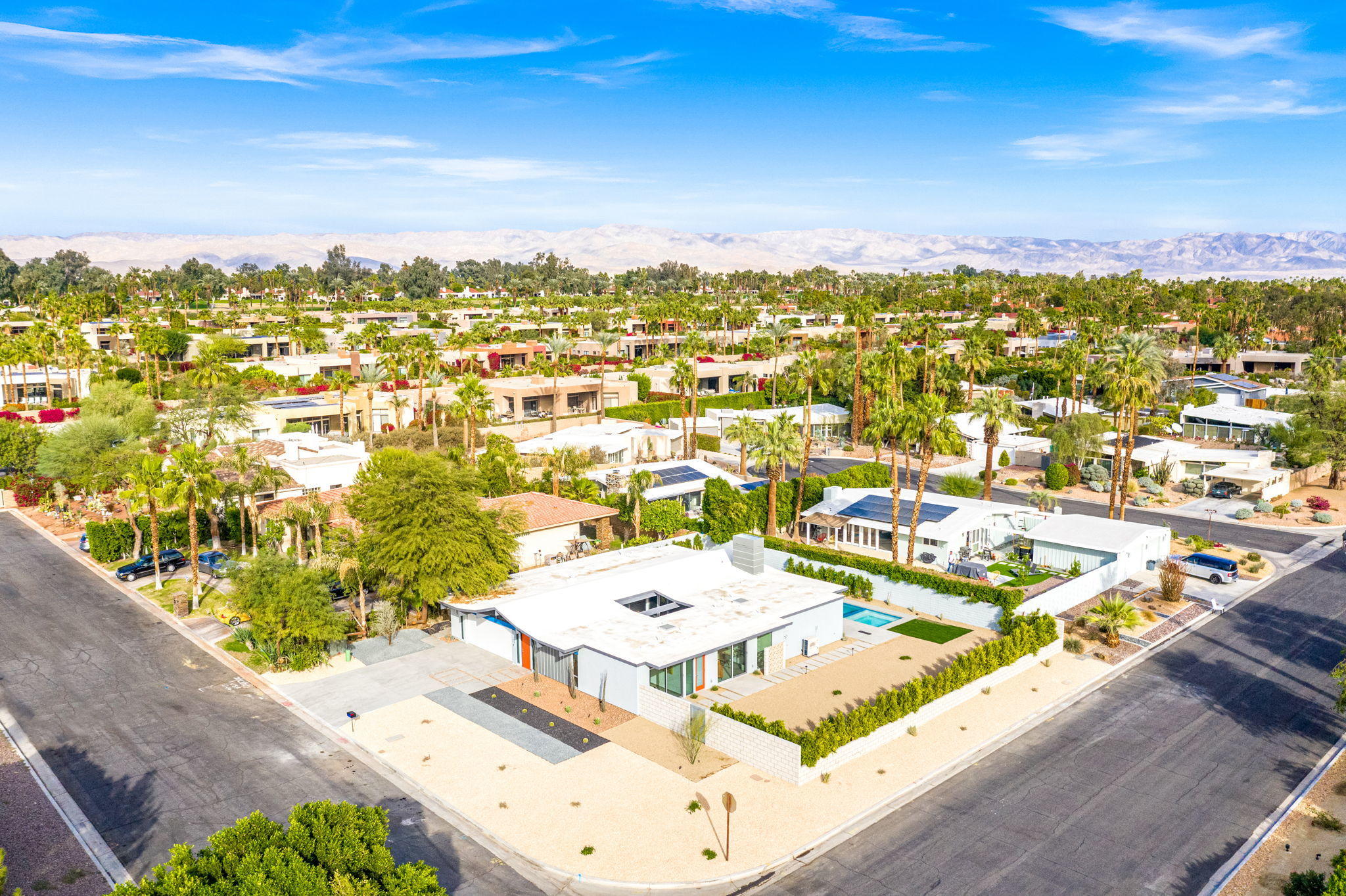 36668 Palm View Road Rancho Mirage, CA 92270 - Photo 42 of 49 an aerial view of residential houses with outdoor space