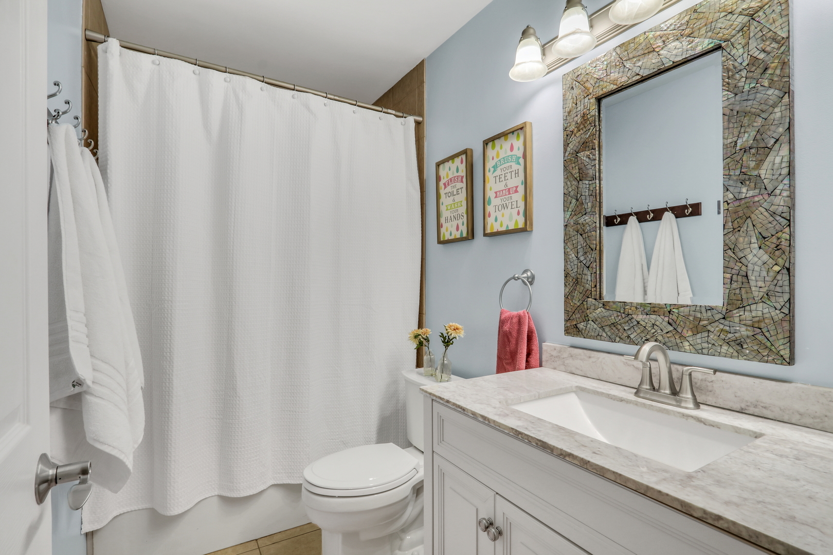 6183 Old Farm Lane Gurnee, IL 60031 - Photo 23 of 52 a bathroom with a granite countertop sink and a mirror
