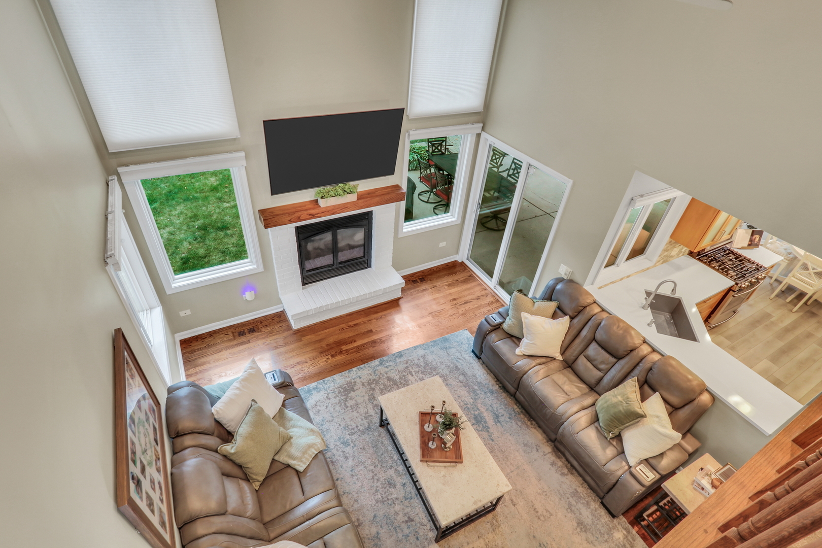 6183 Old Farm Lane Gurnee, IL 60031 - Photo 37 of 52 a living room with furniture fireplace and a flat screen tv