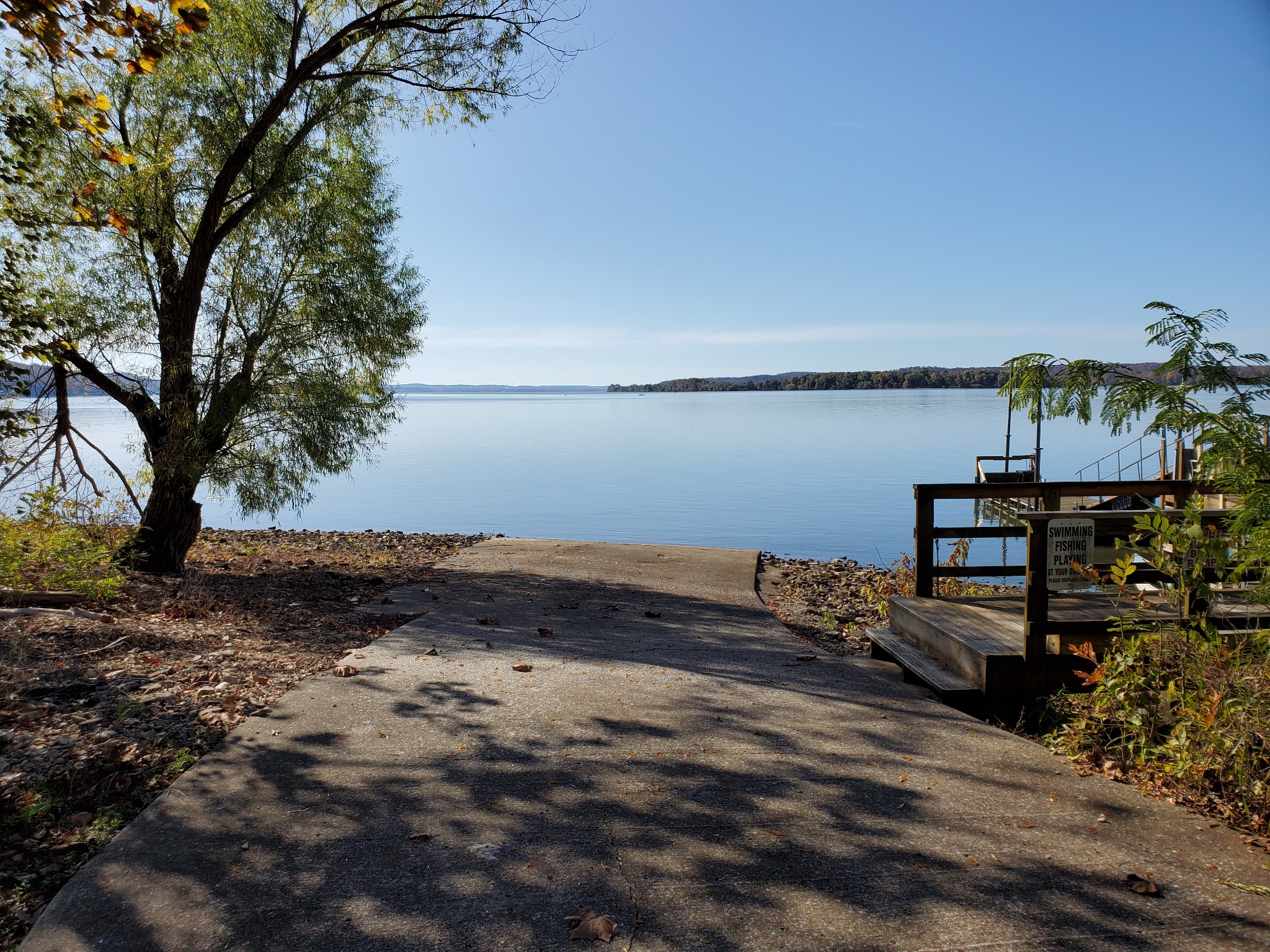 a view of a lake with a mountain