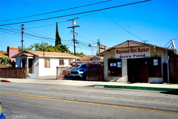 a view of a car park in front of building