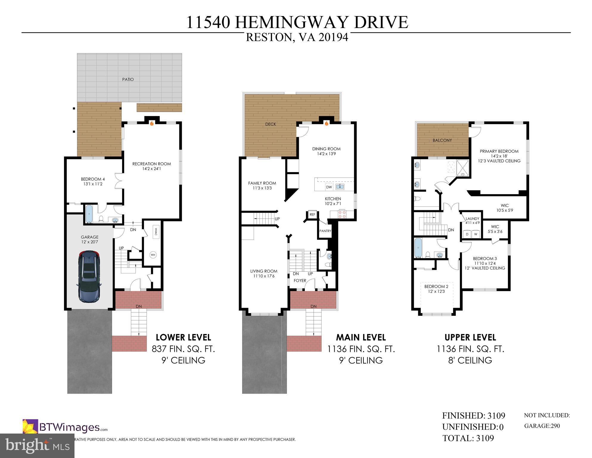11540 Hemingway Drive Reston, VA 20194 - Photo 35 of 35 Floor Plans