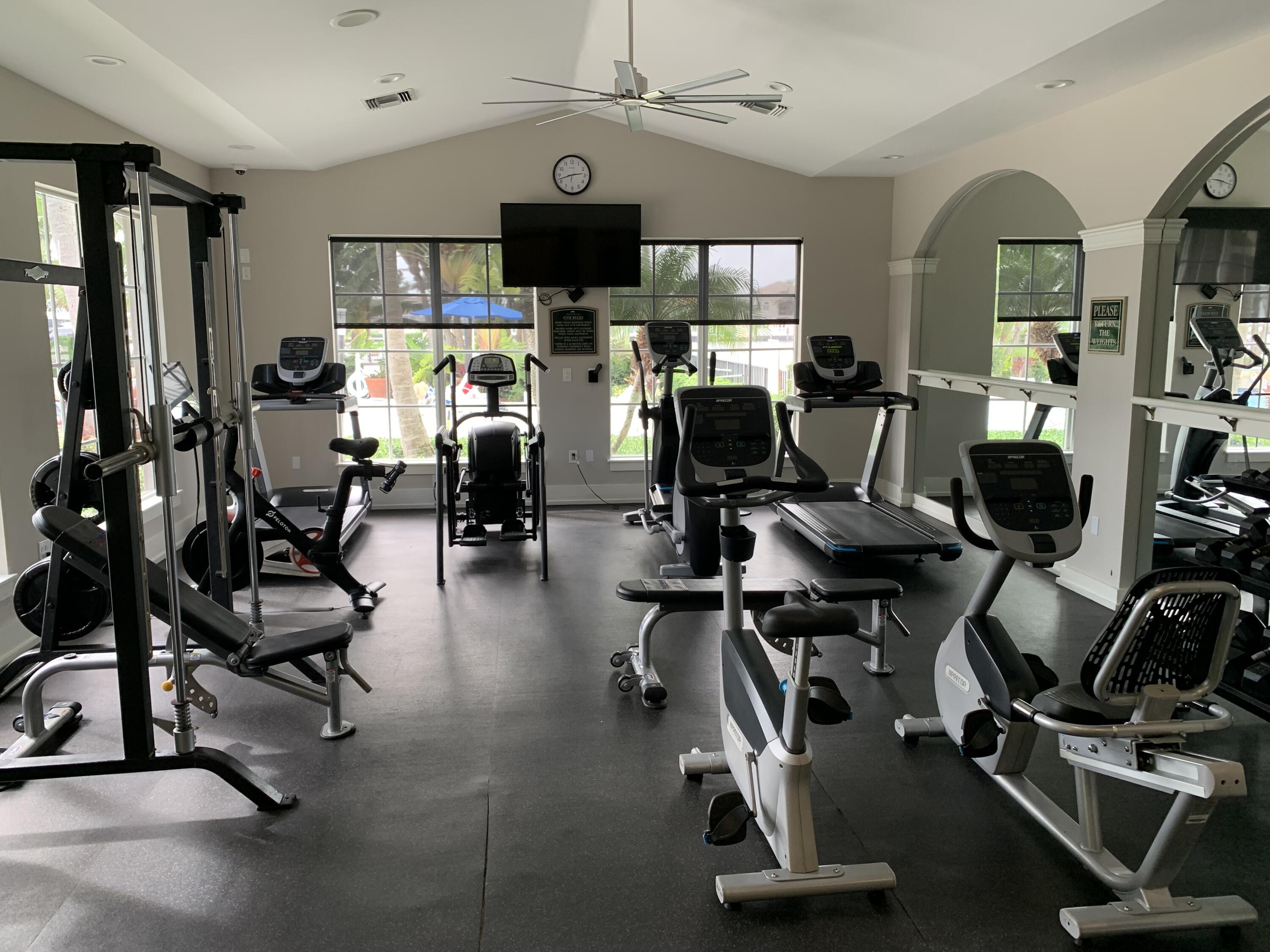 3604 South Ocean Boulevard, Unit 101 Highland Beach, FL 33487 - Photo 28 of 36 a view of a room with gym equipment