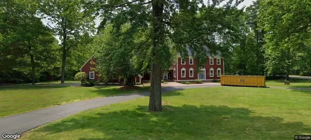 a view of a park with slide