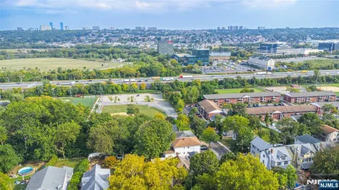an aerial view of a city