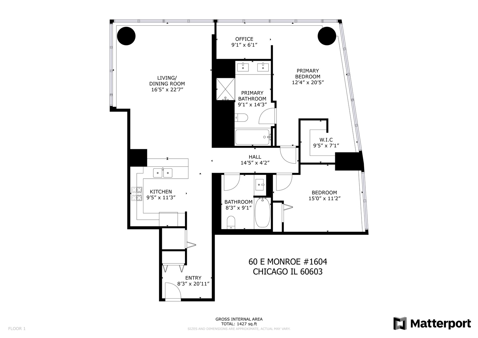 60 East Monroe Street, Unit 1604 Chicago, IL 60603 - Photo 25 of 34 a picture of a book and a bed