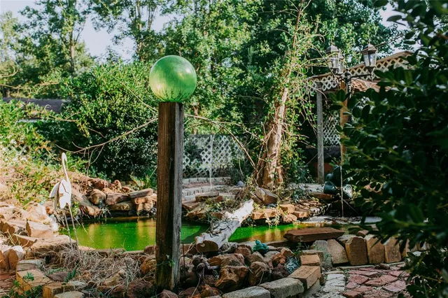 a view of outdoor space with garden