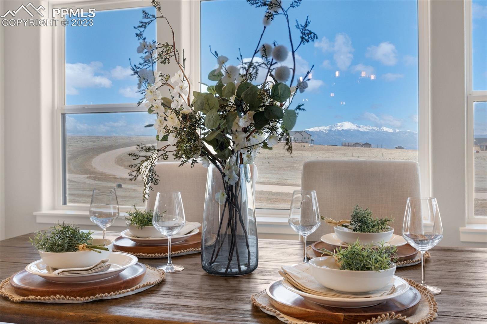 2970 Hoofprint Road Peyton, CO 80831 - Photo 16 of 42 Dining Nook Looking At Front Range Mountains