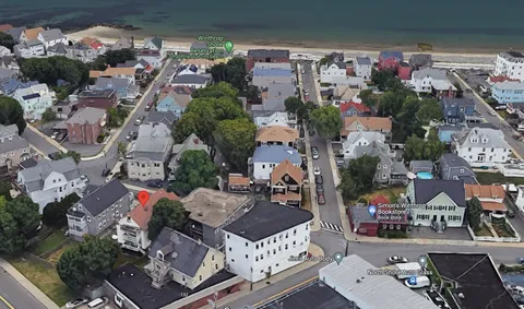 an aerial view of a city