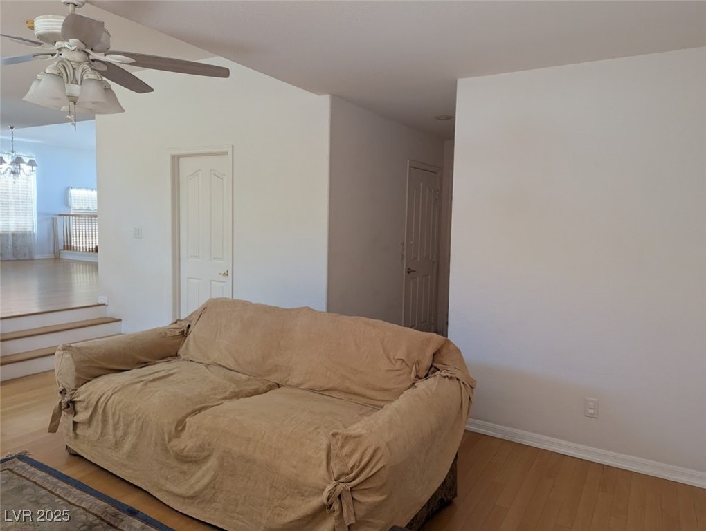 4777 Crakow Court Las Vegas, NV 89147 - Photo 42 of 49 Living area with wood finished floors and ceiling fan