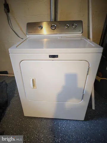 a close view of washer and dryer