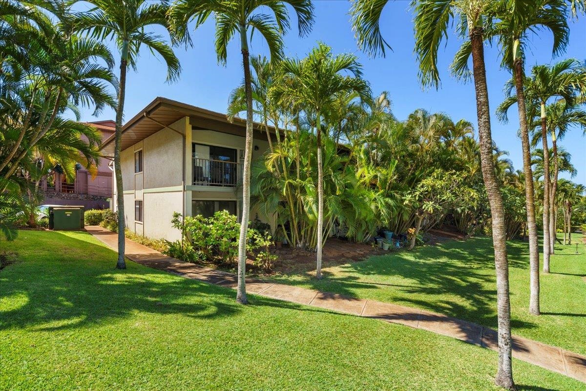3788 Lower Honoapiilani Road, Unit A114 Lahaina, HI 96761 - Photo 3 of 18 a view of a house with a big yard plants and palm trees