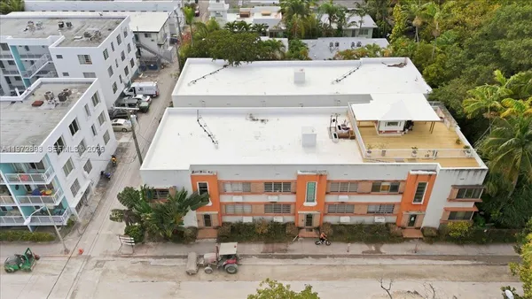 an aerial view of multiple houses