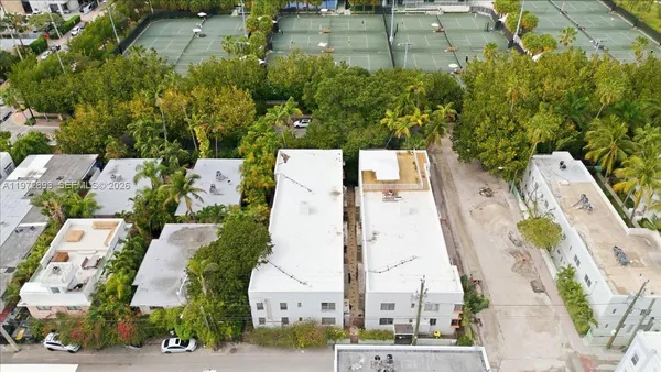 an aerial view of multiple house