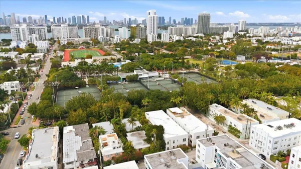 an aerial view of multiple house