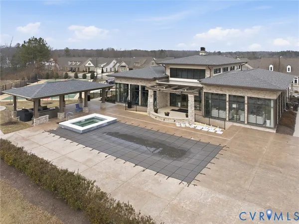 a view of a building with a ocean view