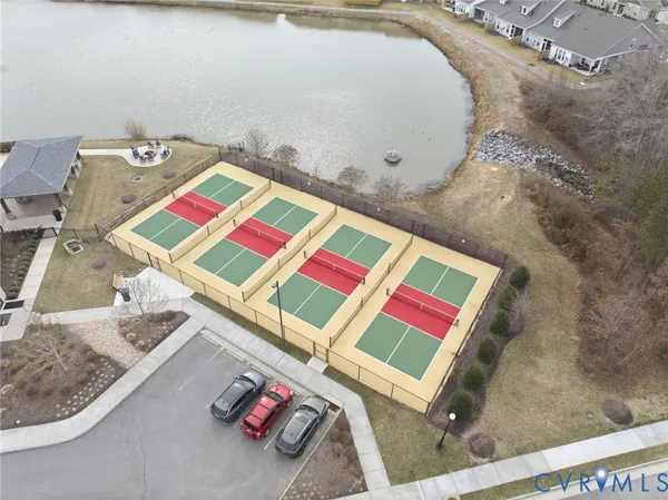 an aerial view of a gaming tables and chairs