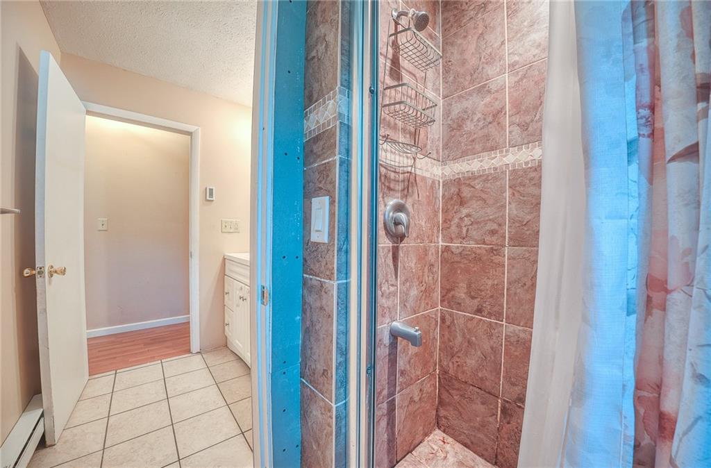 296 East Pike Road Indiana, PA 15701 - Photo 9 of 46 a bathroom with a shower and a mirror