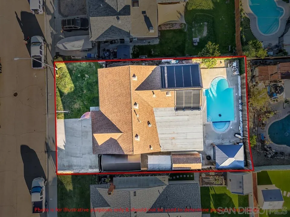 10143 Maple Tree Road Santee, CA 92071 - Photo 37 of 43 an aerial view of a house with swimming pool