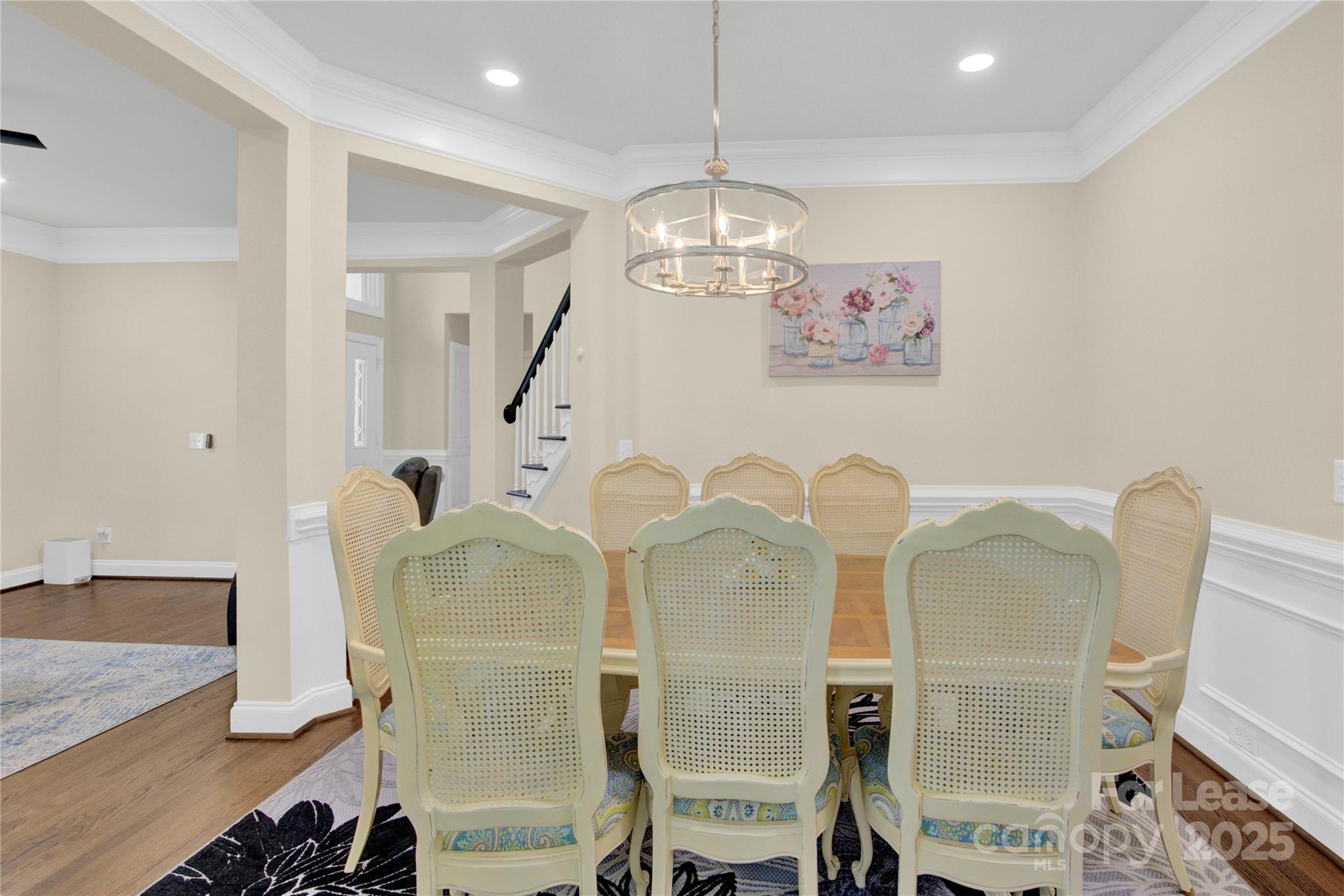 8534 Headford Road Charlotte, NC 28277 - Photo 48 of 48 a view of a dining room with furniture and chandelier