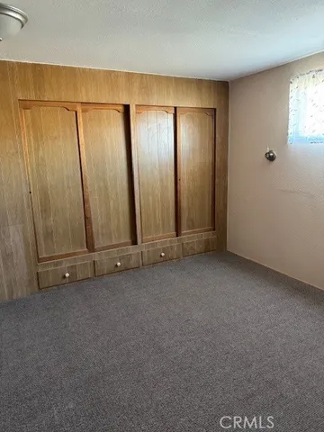 an empty room with a door