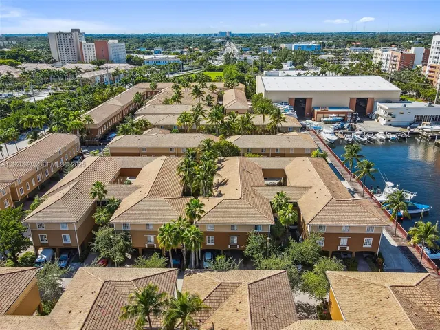 a view of a lake with a city