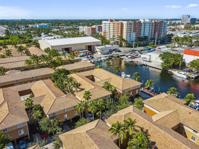 a view of a city with tall buildings