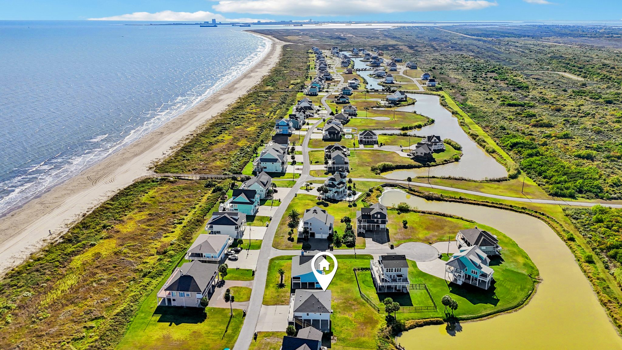 a view of a swimming pool with a garden