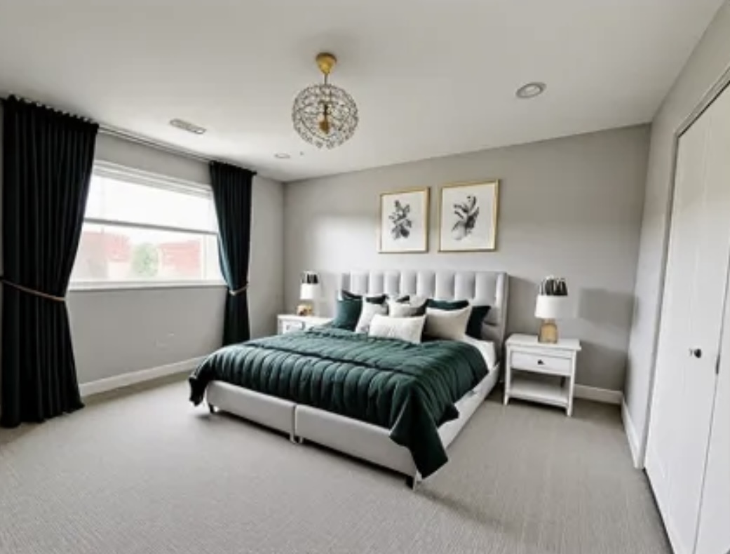 4552 Heartland Drive, Unit 3W Richton Park, IL 60471 - Photo 5 of 7 a spacious bedroom with a bed and a window