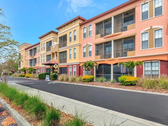 a front view of a building with street view