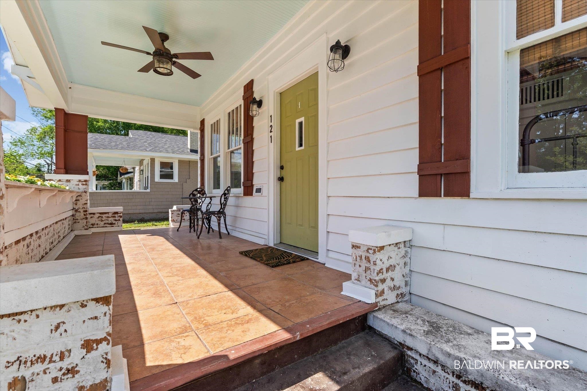 121 North Carlen Street Mobile, AL 36607 - Photo 2 of 21 Property entrance with ceiling fan and a porch