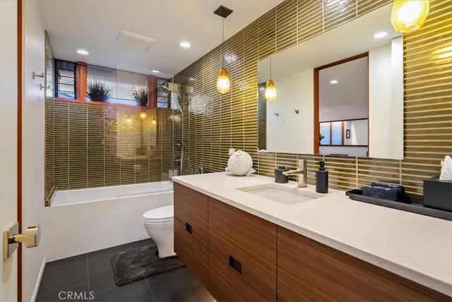 a room with furniture