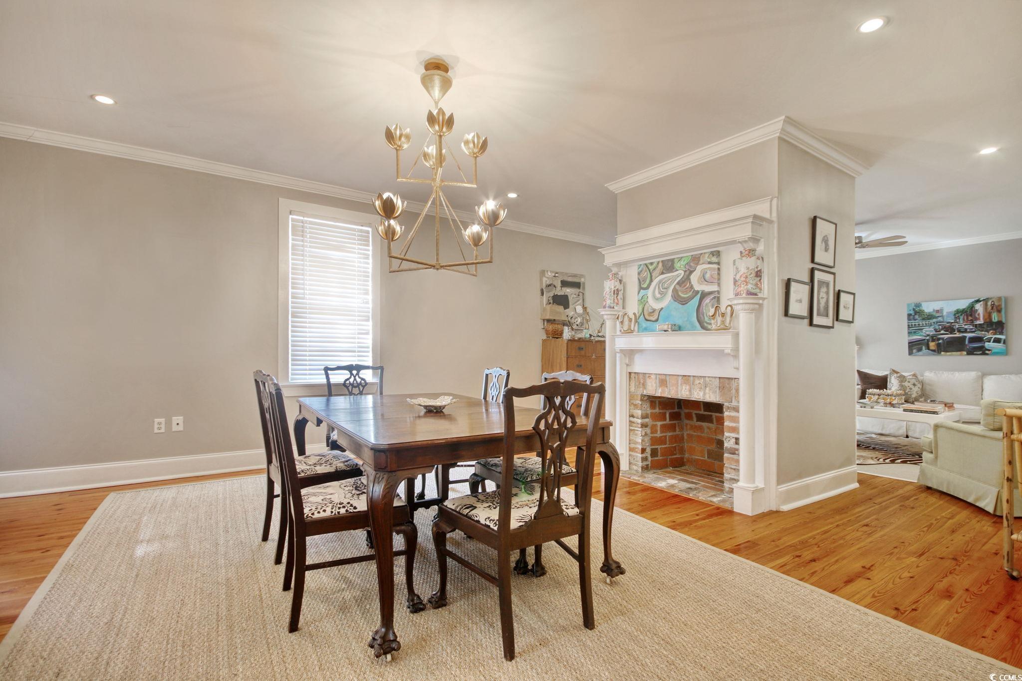 307 Queen Street Georgetown, SC 29440 - Photo 9 of 38 Dining space with light hardwood / wood-style floo