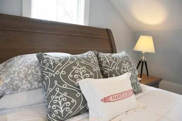 a view of wooden balcony